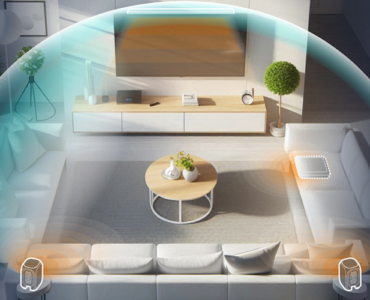 Image of a living room with smart devices