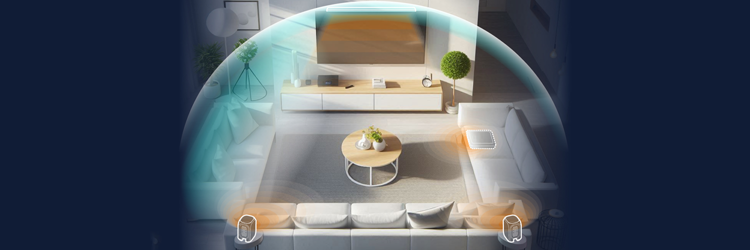 Image of a living room with smart devices